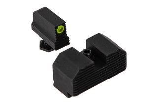 Night Fision Optics Ready Stealth GLOCK 17 MOS Night Sights features a 290-.313 rear blade height and yellow front ring